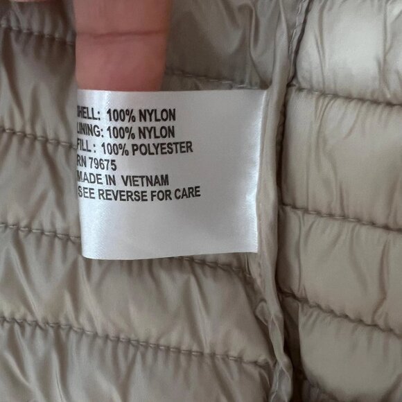 MICHAEL KORS puffer Jacket Woman In Beige With White Details, Gold Hardware.S - Picture 13 of 13